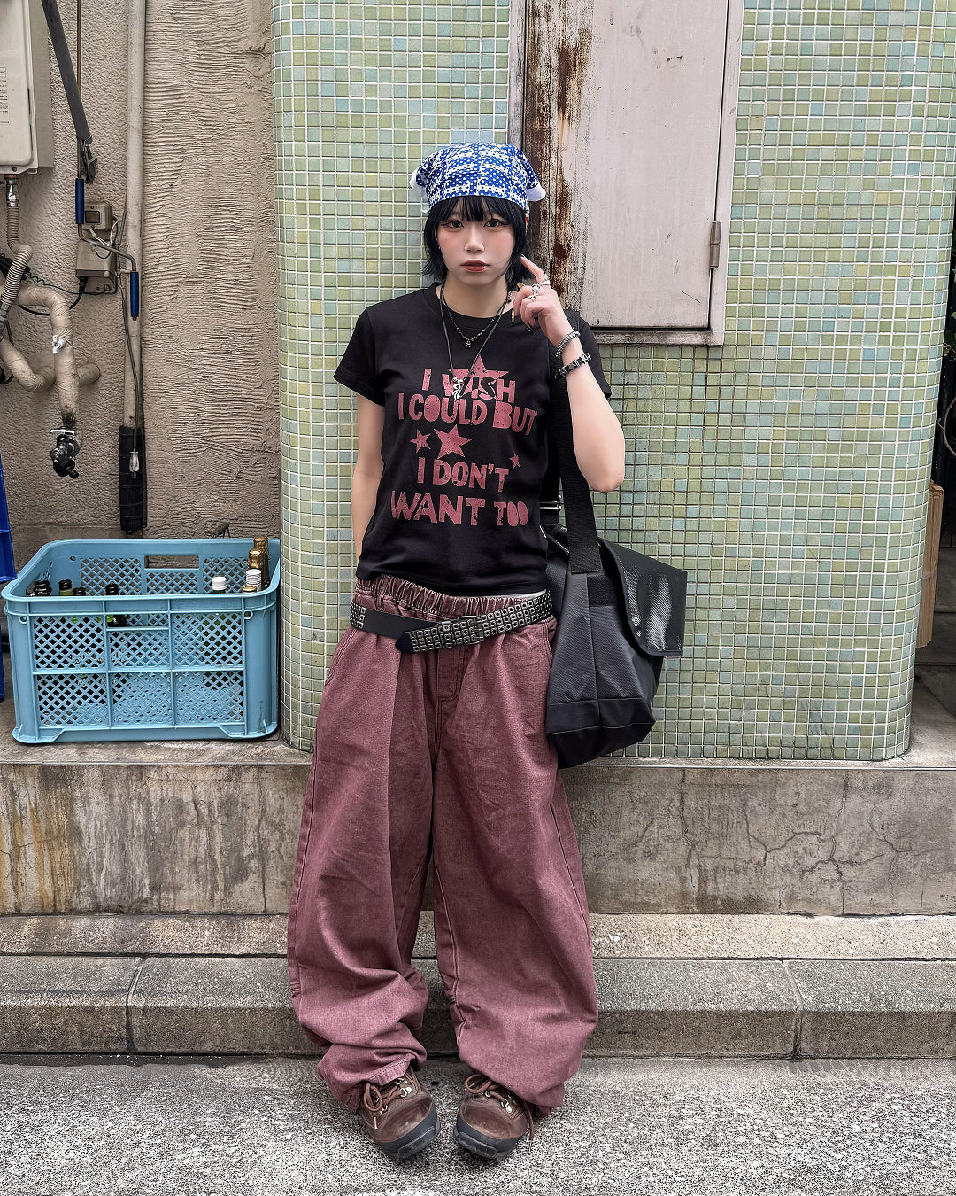 ロゴプリントスリムフィットTシャツ KM7182