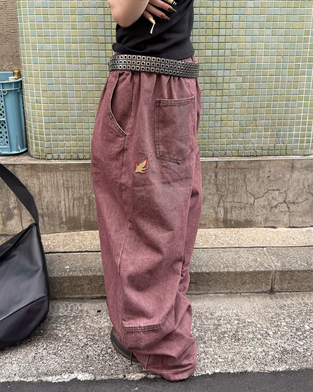 レッドウォッシュバギーパンツ KM7197
