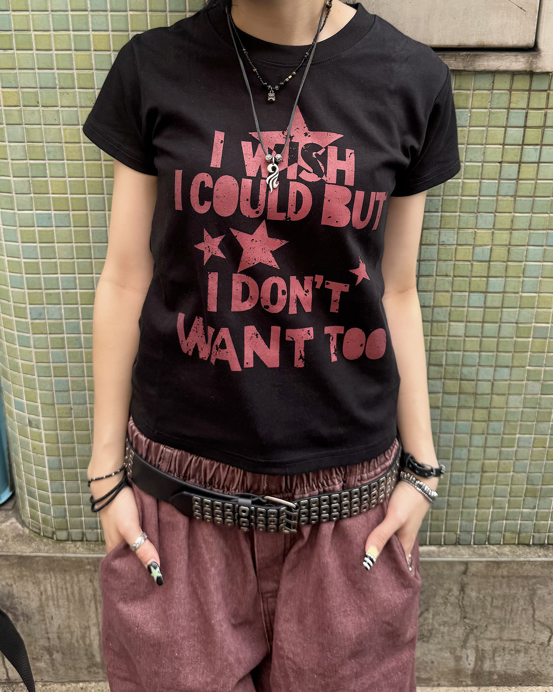 ロゴプリントスリムフィットTシャツ KM7182