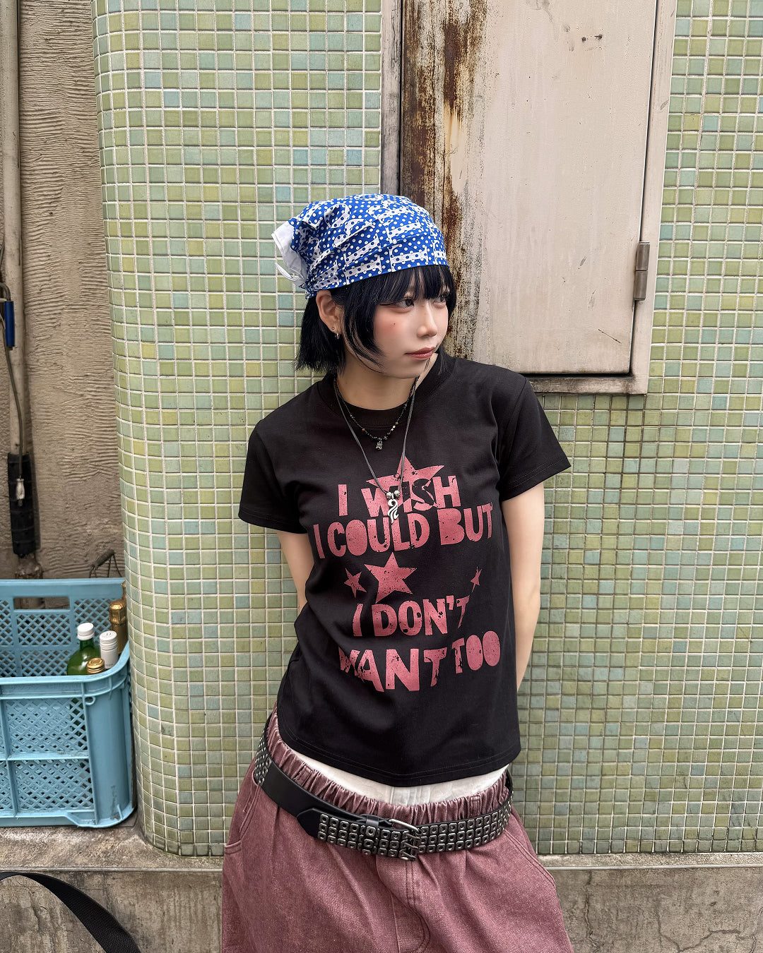 ロゴプリントスリムフィットTシャツ KM7182