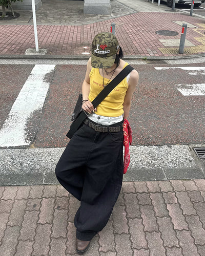 グラフィックリブタンクトップ KM7187