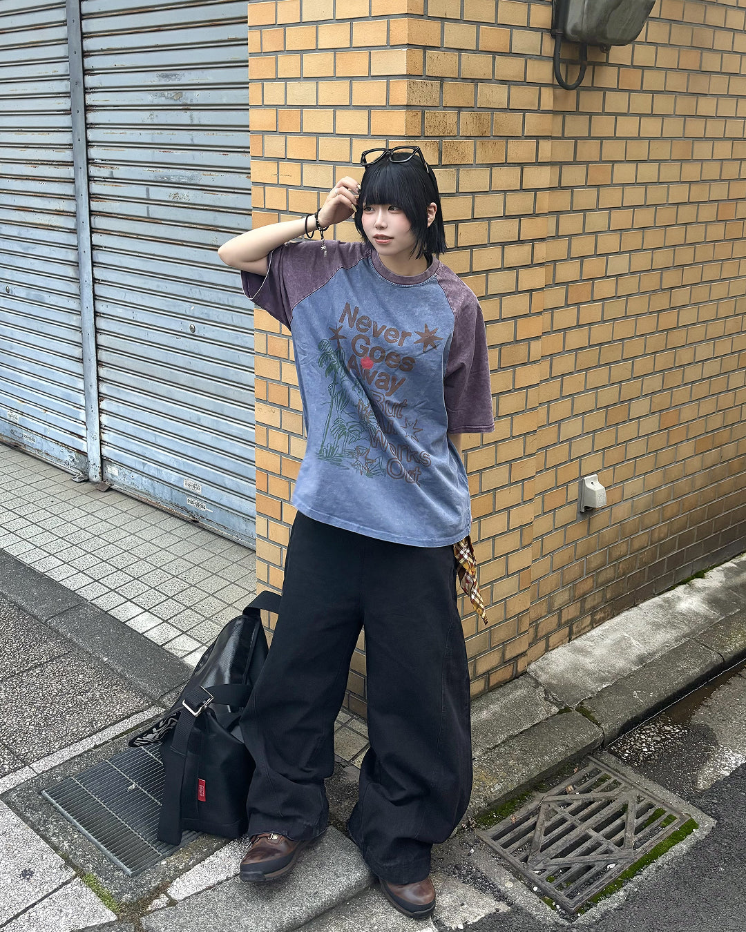ヴィンテージラグランオーバーサイズTシャツ KM7192