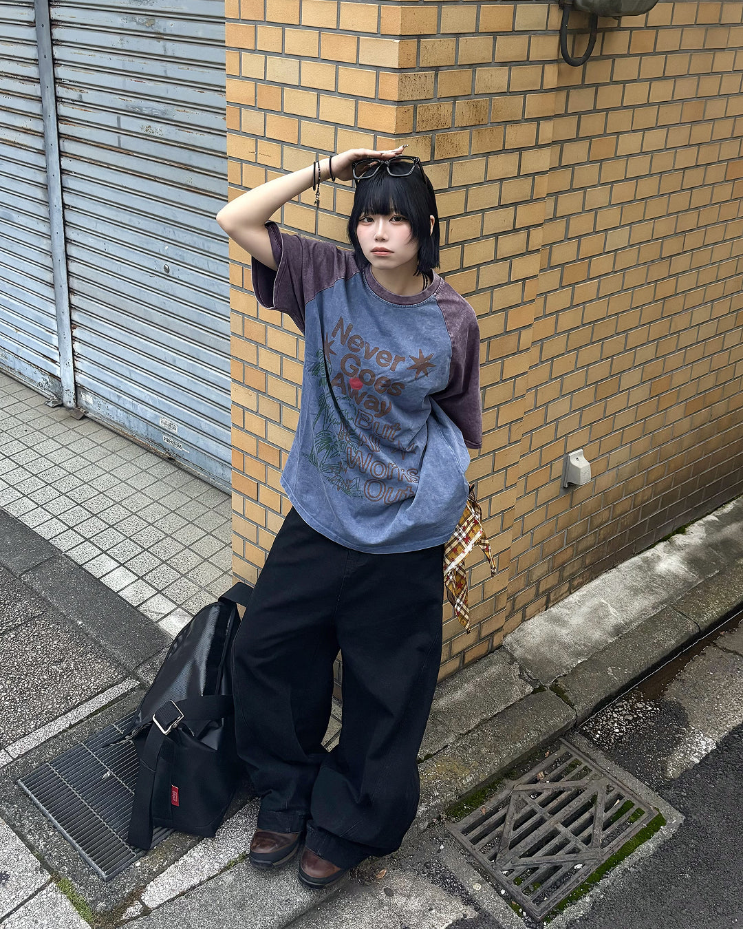 ヴィンテージラグランオーバーサイズTシャツ KM7192