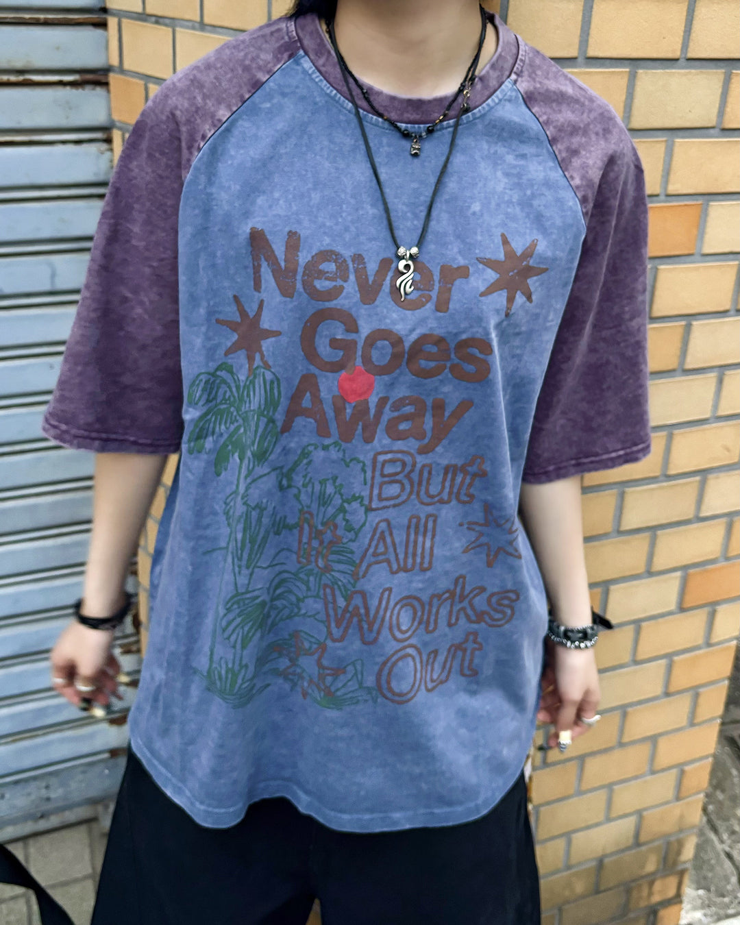 ヴィンテージラグランオーバーサイズTシャツ KM7192