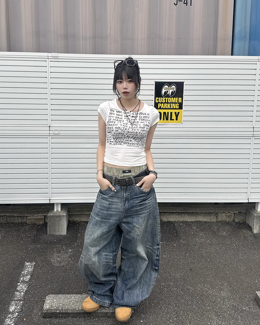 スリムフィットグラフィックTシャツ KM7215