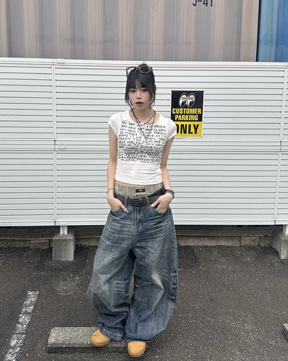 スリムフィットグラフィックTシャツ KM7215