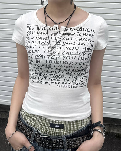 スリムフィットグラフィックTシャツ KM7215