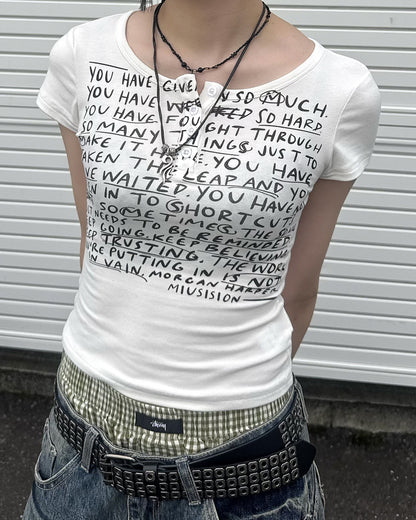 スリムフィットグラフィックTシャツ KM7215