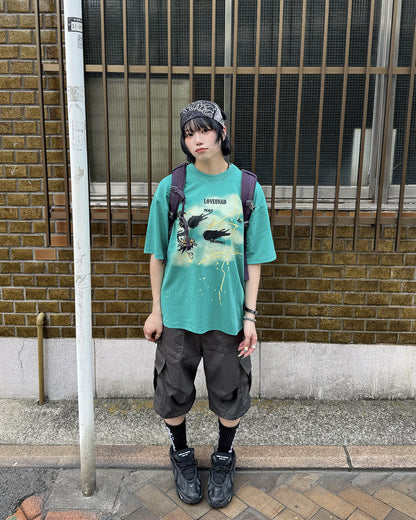 ヴィンテージアートグラフィックTシャツ KM7184