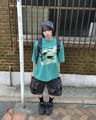 ヴィンテージアートグラフィックTシャツ KM7184