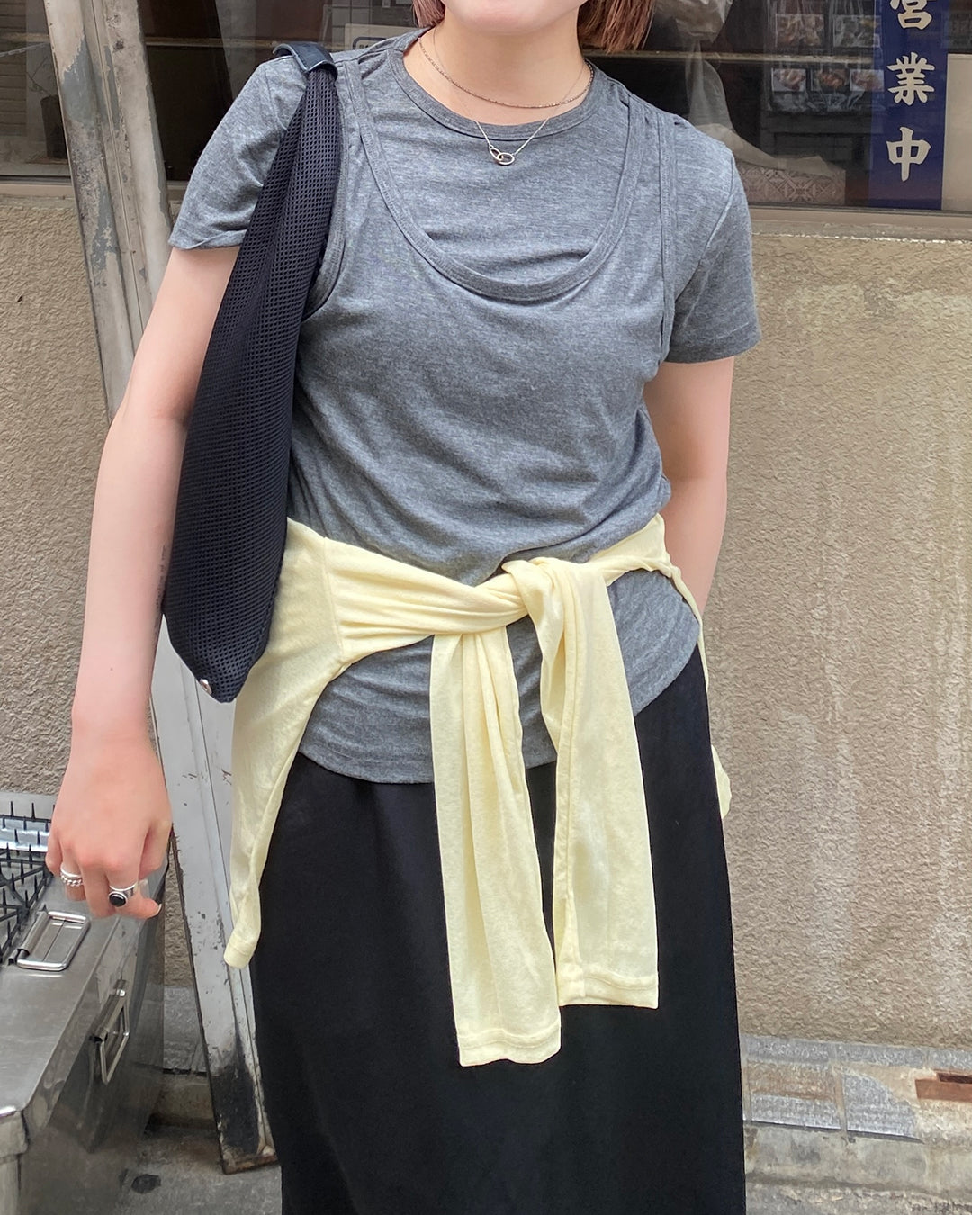 ダブルネックフェイクレイヤードTシャツ RK0114