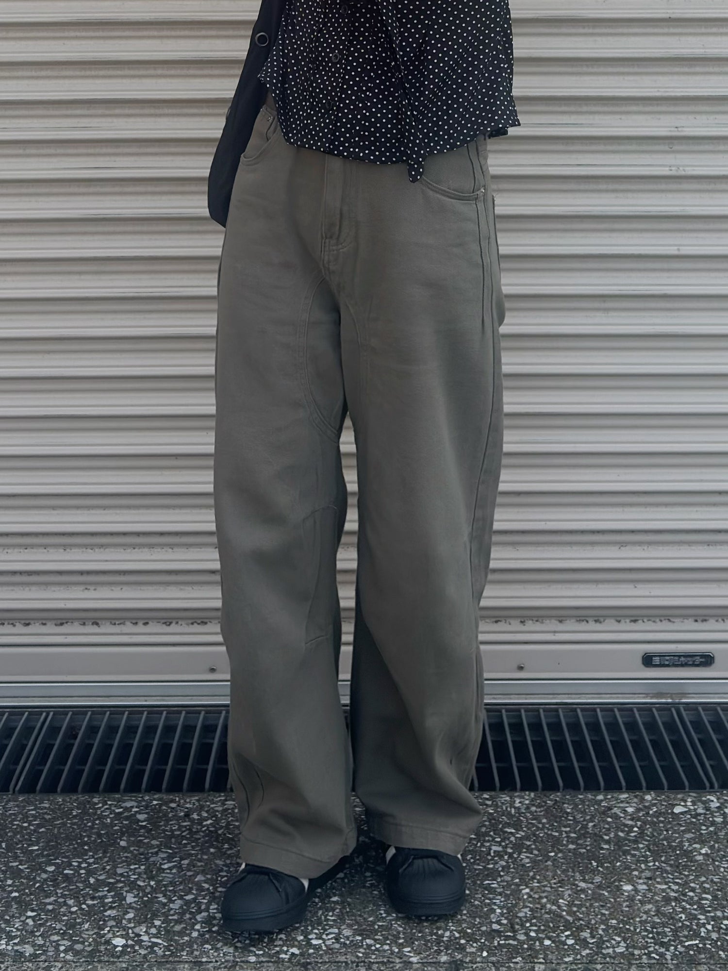 ハイウエストワイドパンツ OV0020