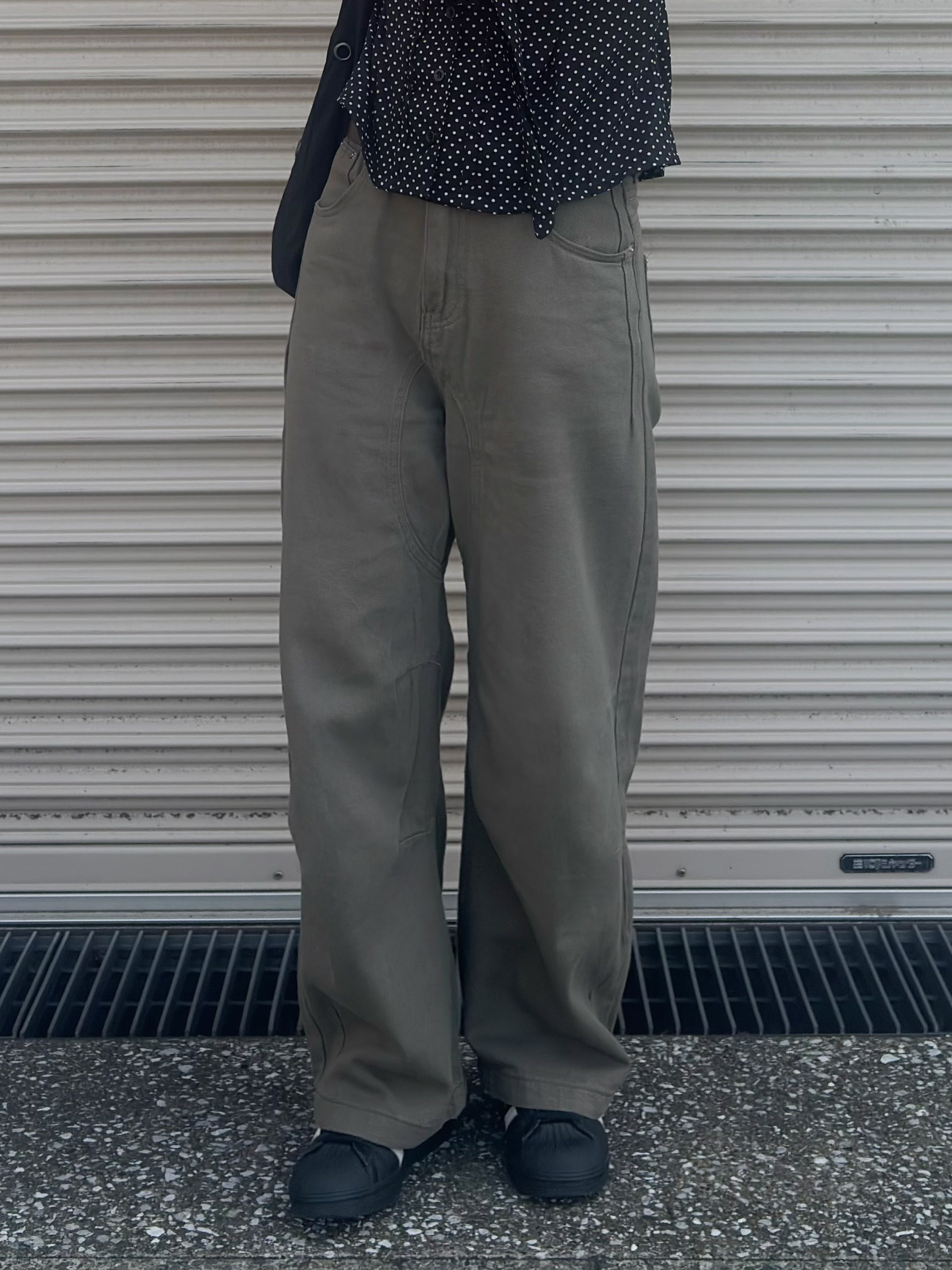 ハイウエストワイドパンツ OV0020