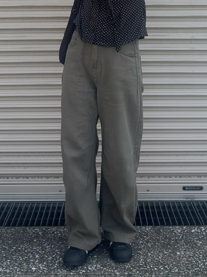 ハイウエストワイドパンツ OV0020