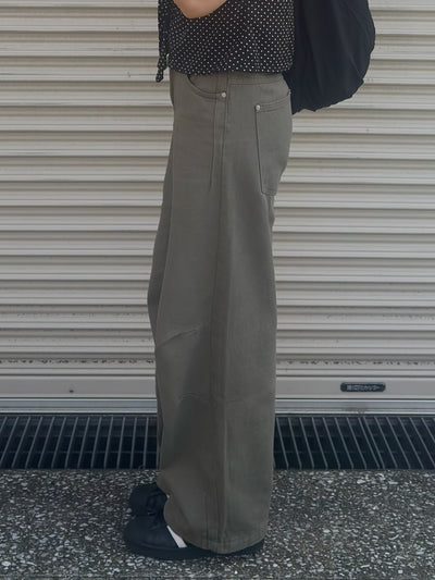 ハイウエストワイドパンツ OV0020