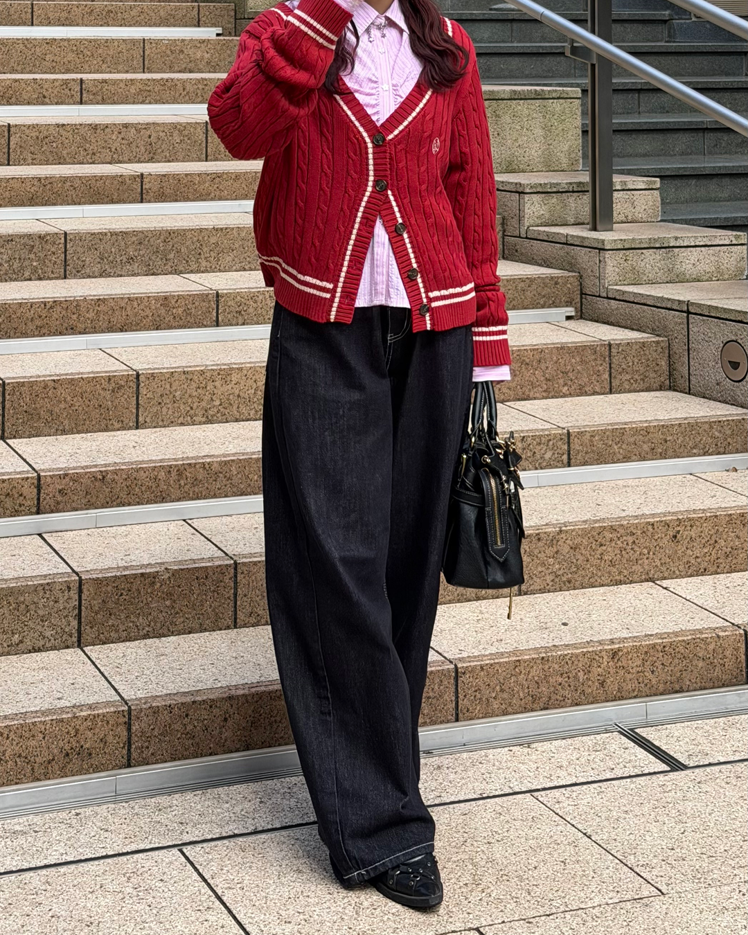 バッグハートペイントデニムパンツ BB0041