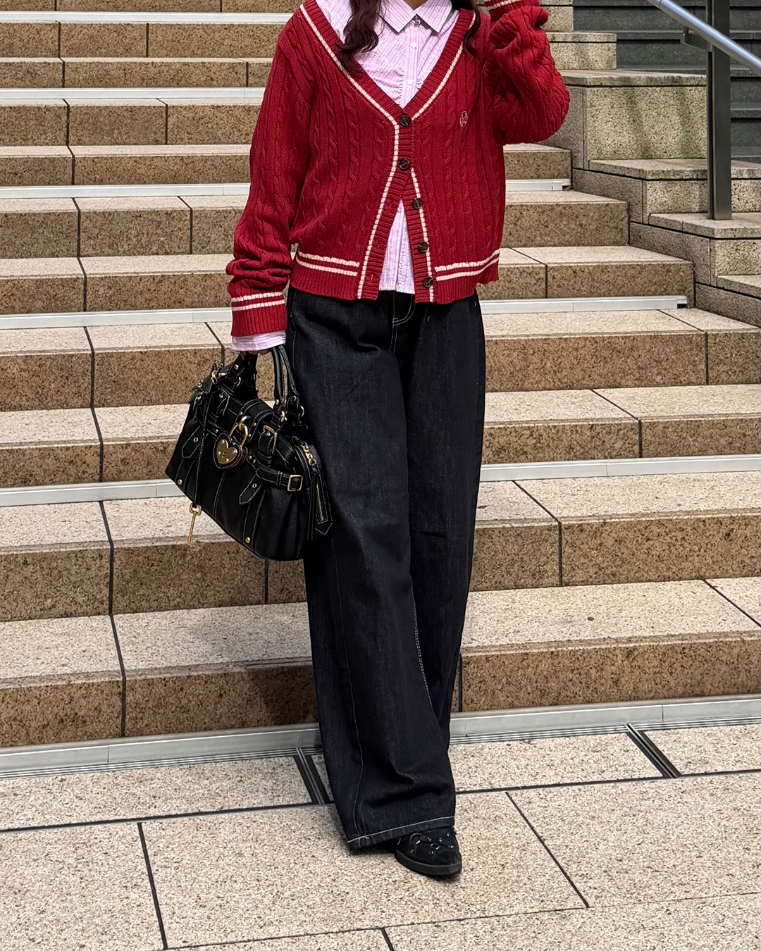 バッグハートペイントデニムパンツ BB0041