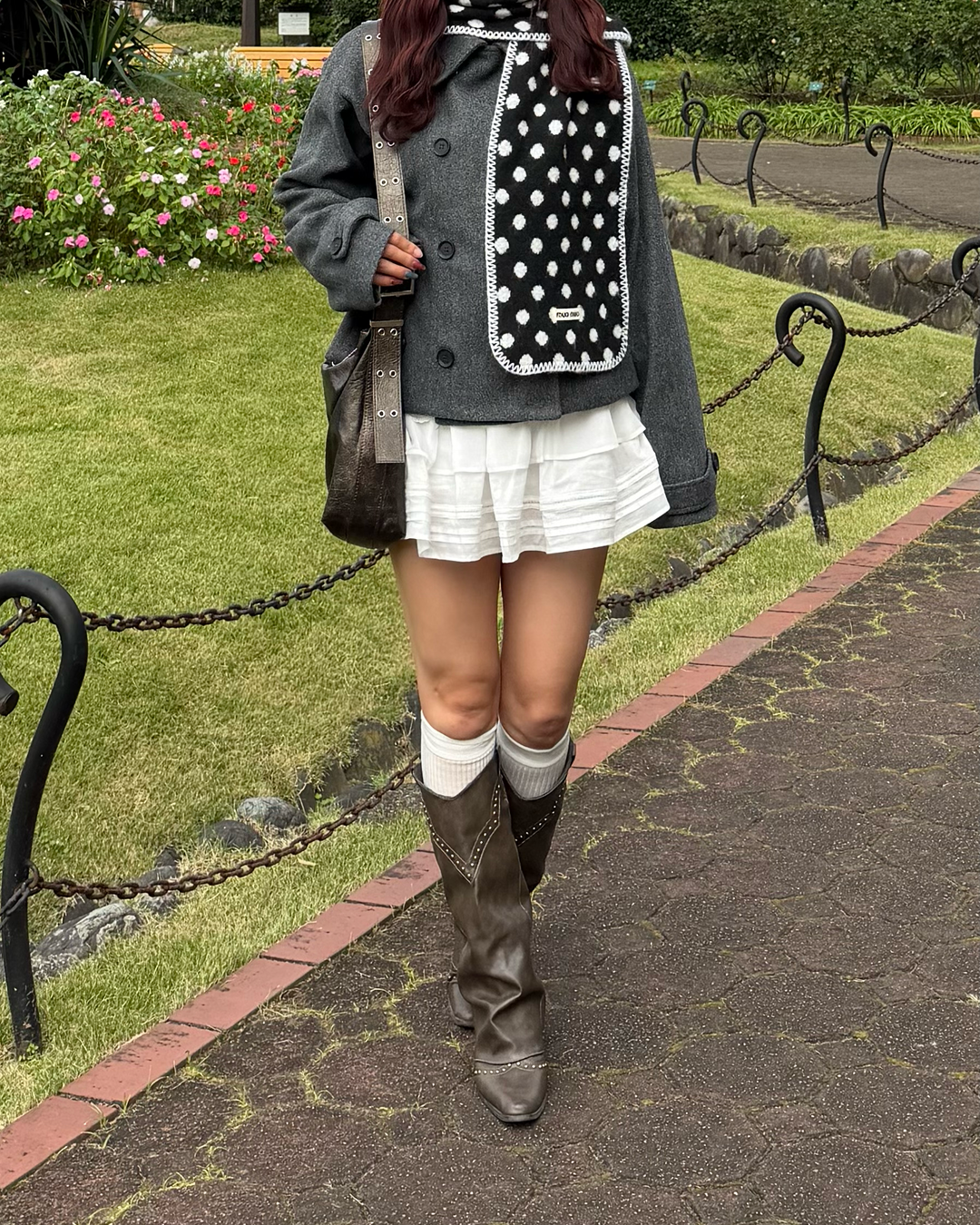 ドット柄マフラー BB0334