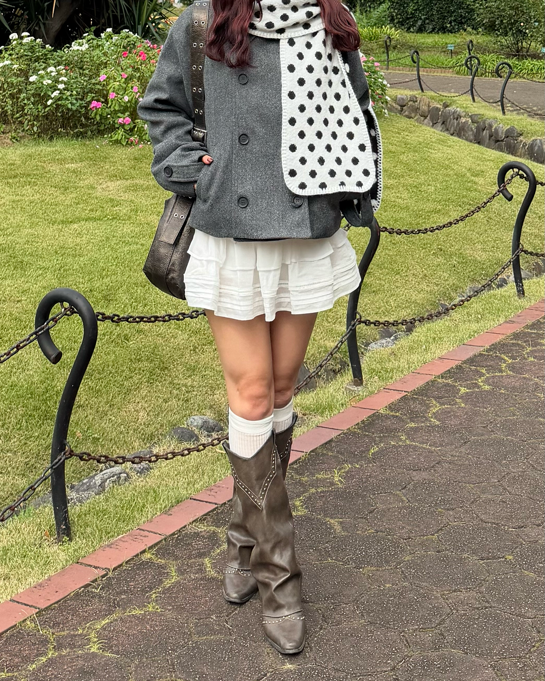 ドット柄マフラー BB0334