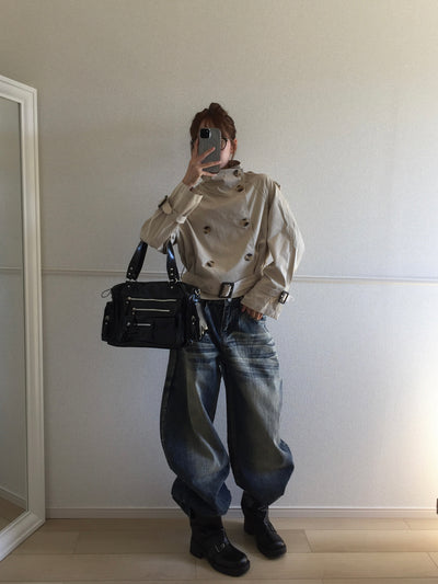 レトロウォッシュ加工デニムパンツ SO0021