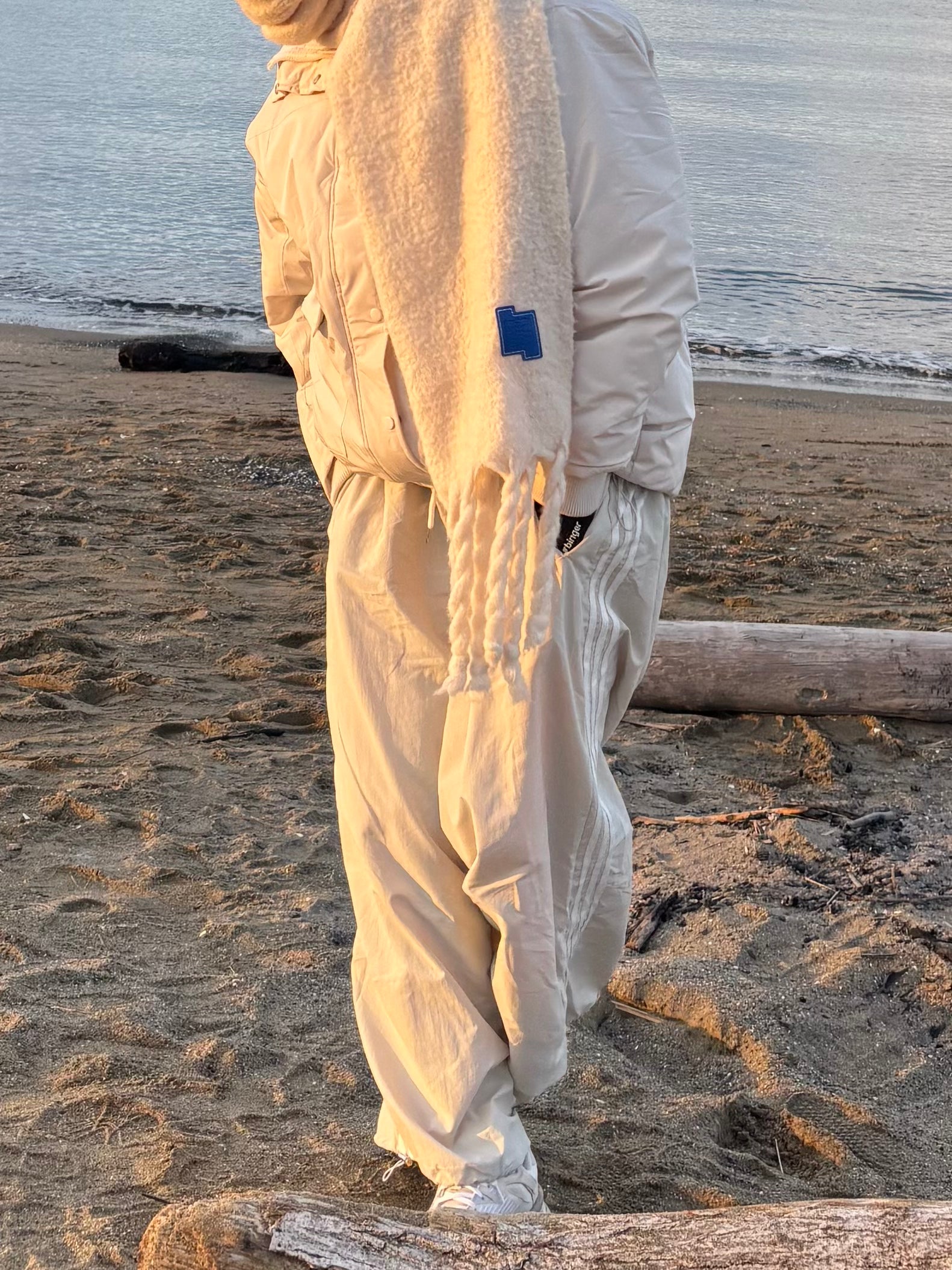 ストレートワイドレッグラインパンツ CM0107