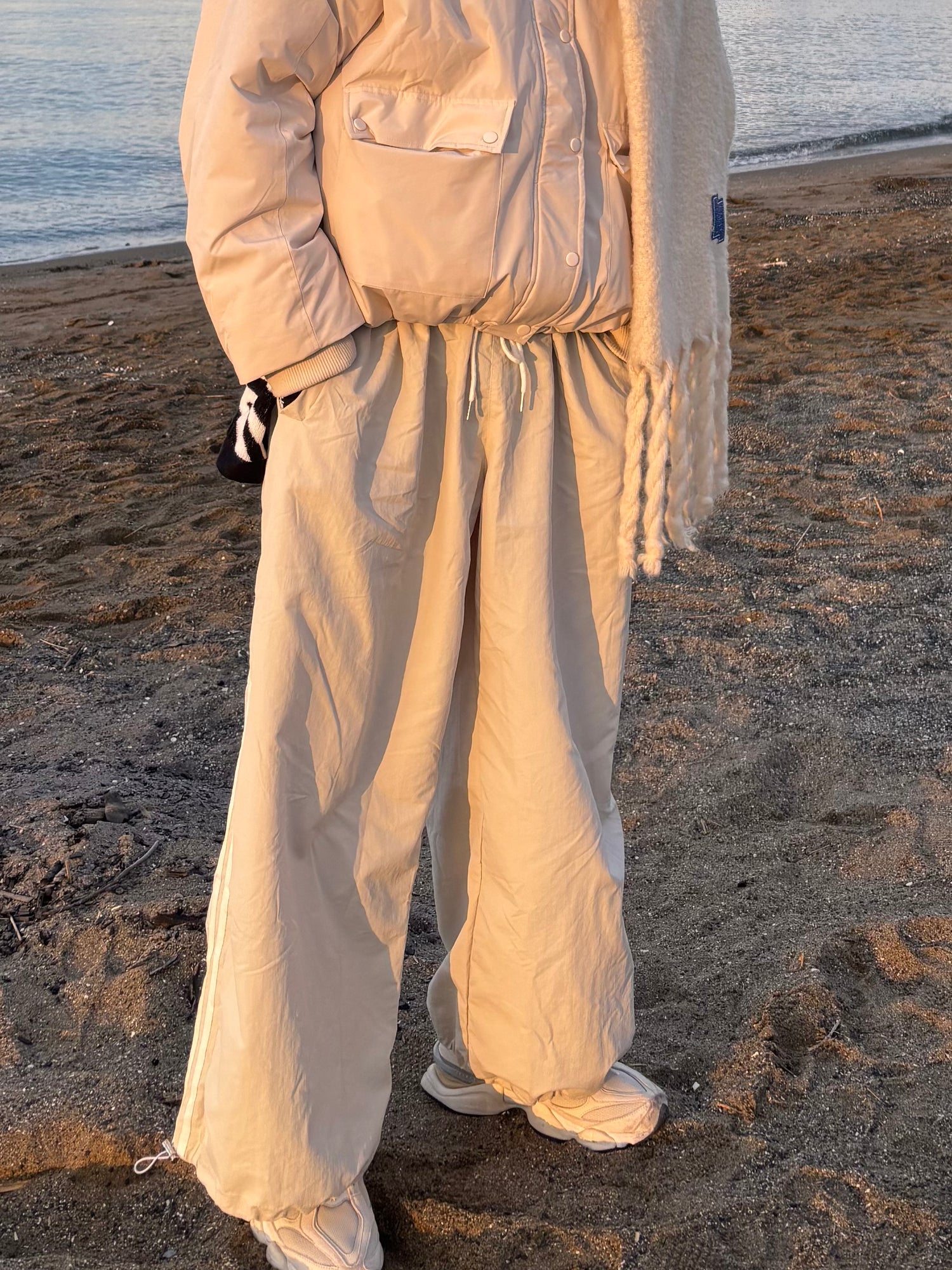 ストレートワイドレッグラインパンツ CM0107