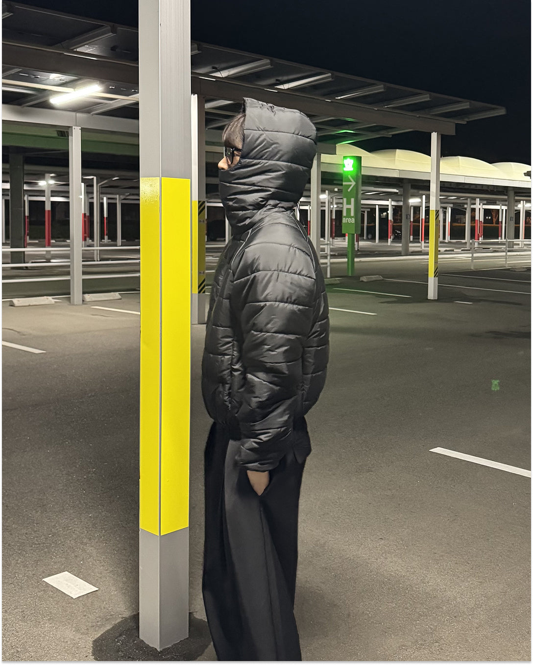 クロップドアシンメトリーパファージャケット NS0236