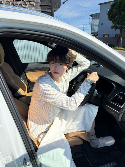 ストライプカジュアルロンT TN0511