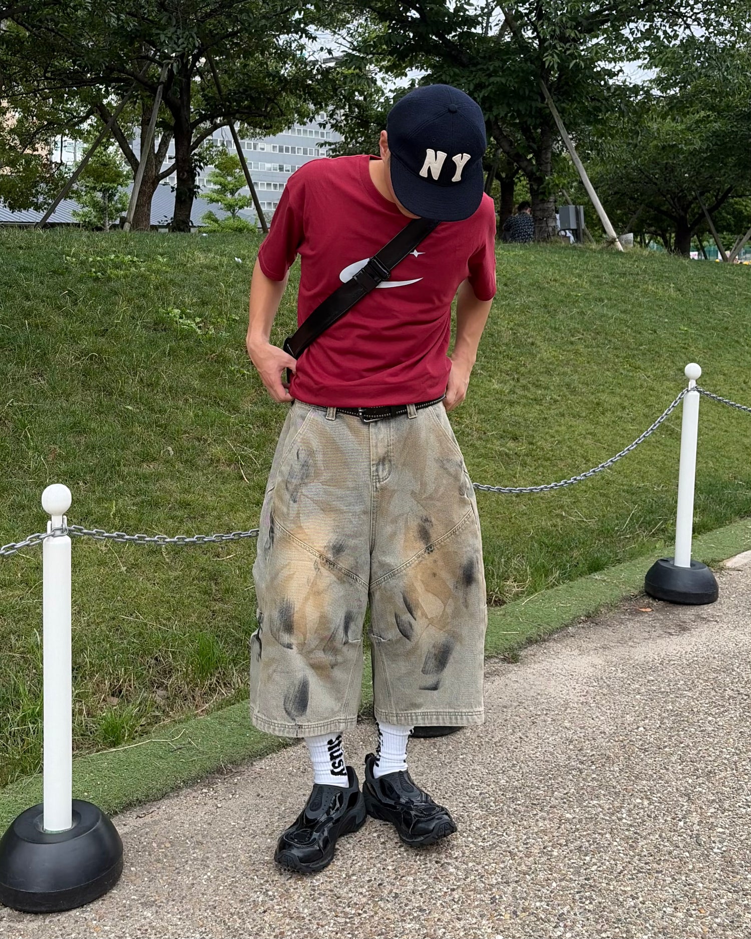 ウォッシュハーフパンツ YT0059