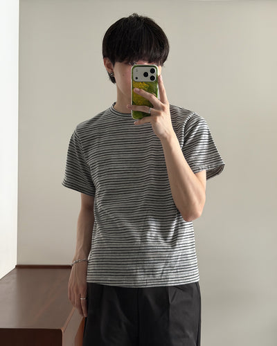 ストライプクロップドTシャツ YQ0062