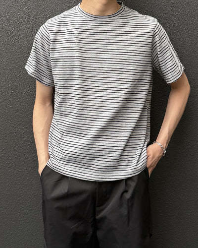 ストライプクロップドTシャツ YQ0062