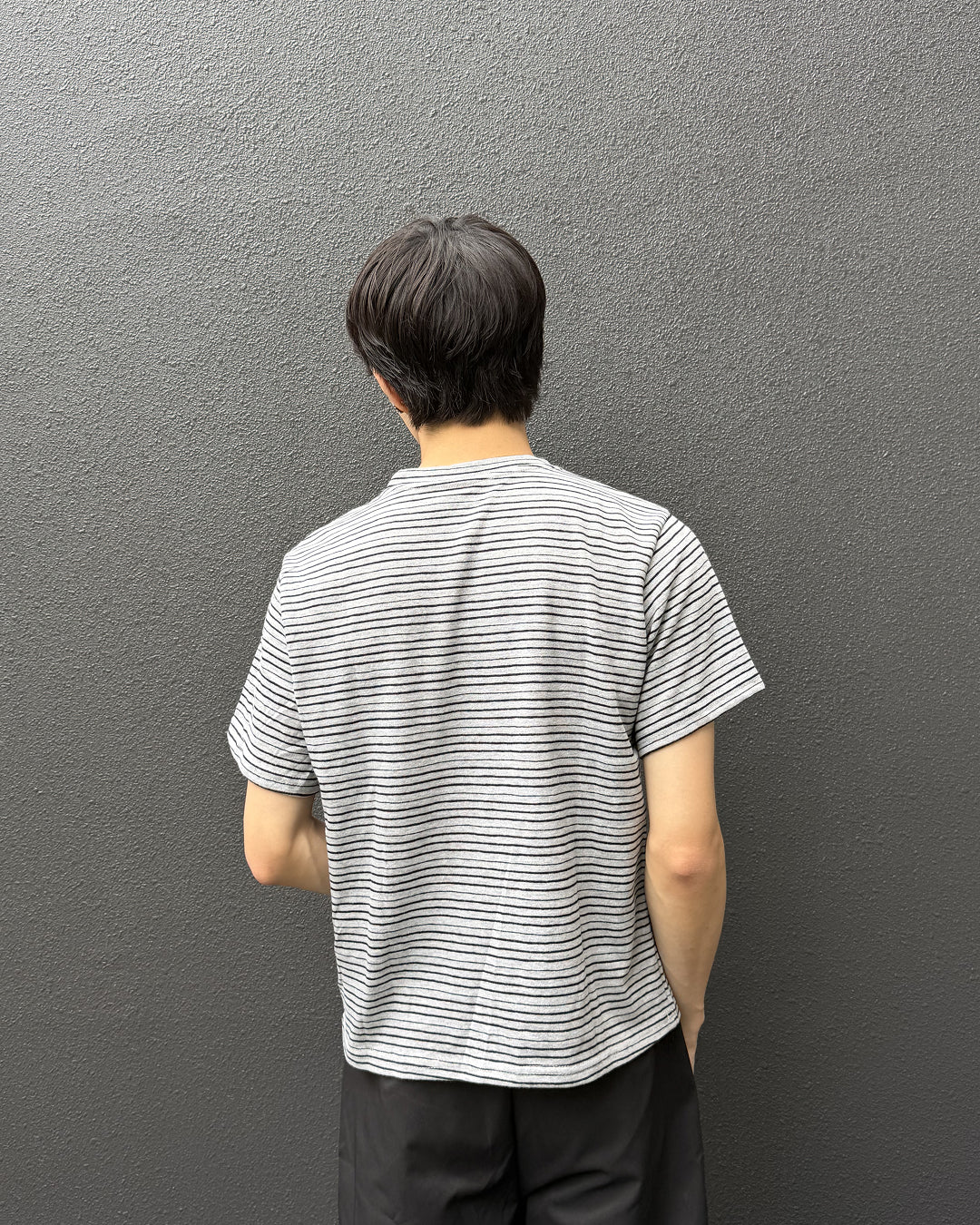 ストライプクロップドTシャツ YQ0062