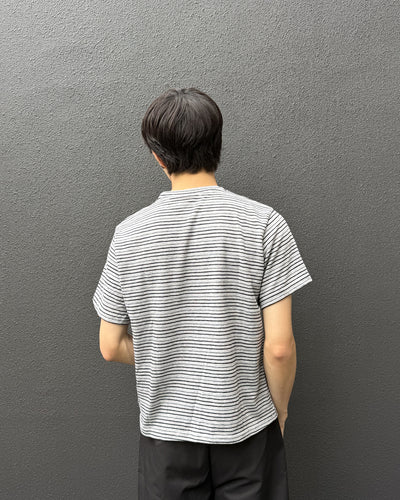 ストライプクロップドTシャツ YQ0062