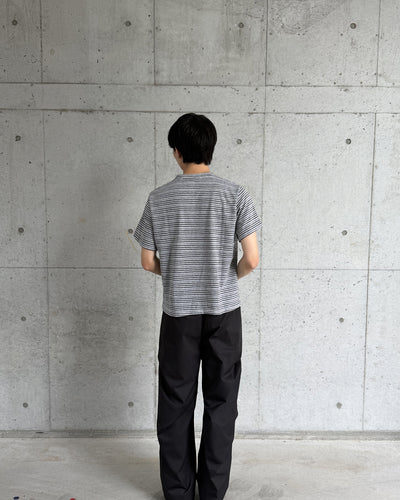 ストライプクロップドTシャツ YQ0062