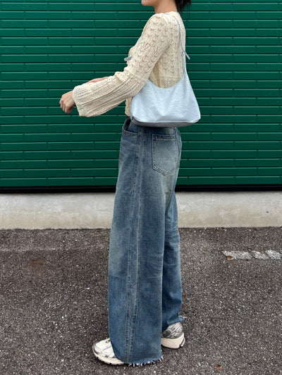 ヴィンテージライクワイドバギーデニムパンツ PO0063