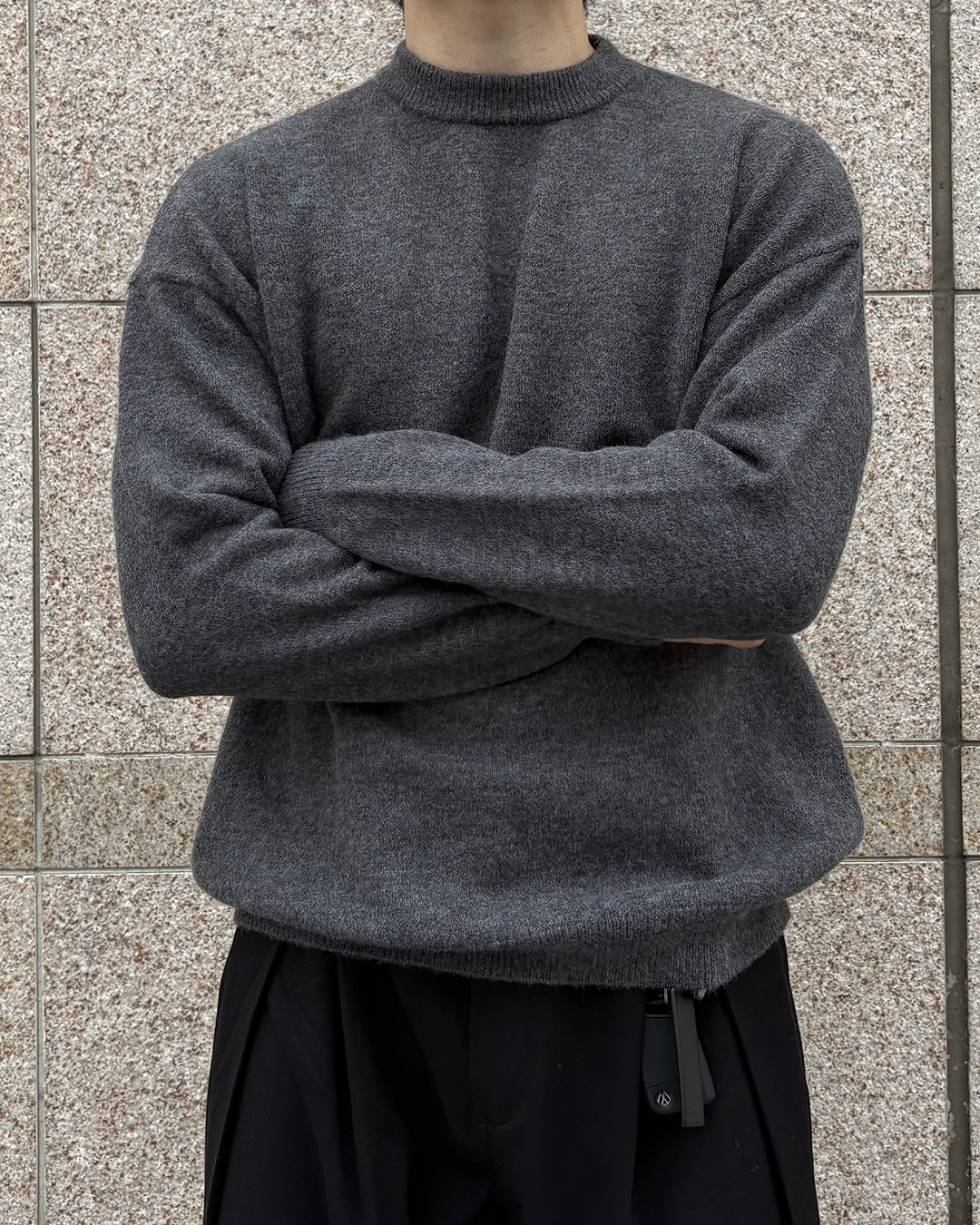クルーネックニットプルオーバー IK0254