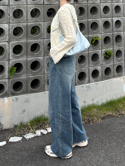 ヴィンテージライクワイドバギーデニムパンツ PO0063