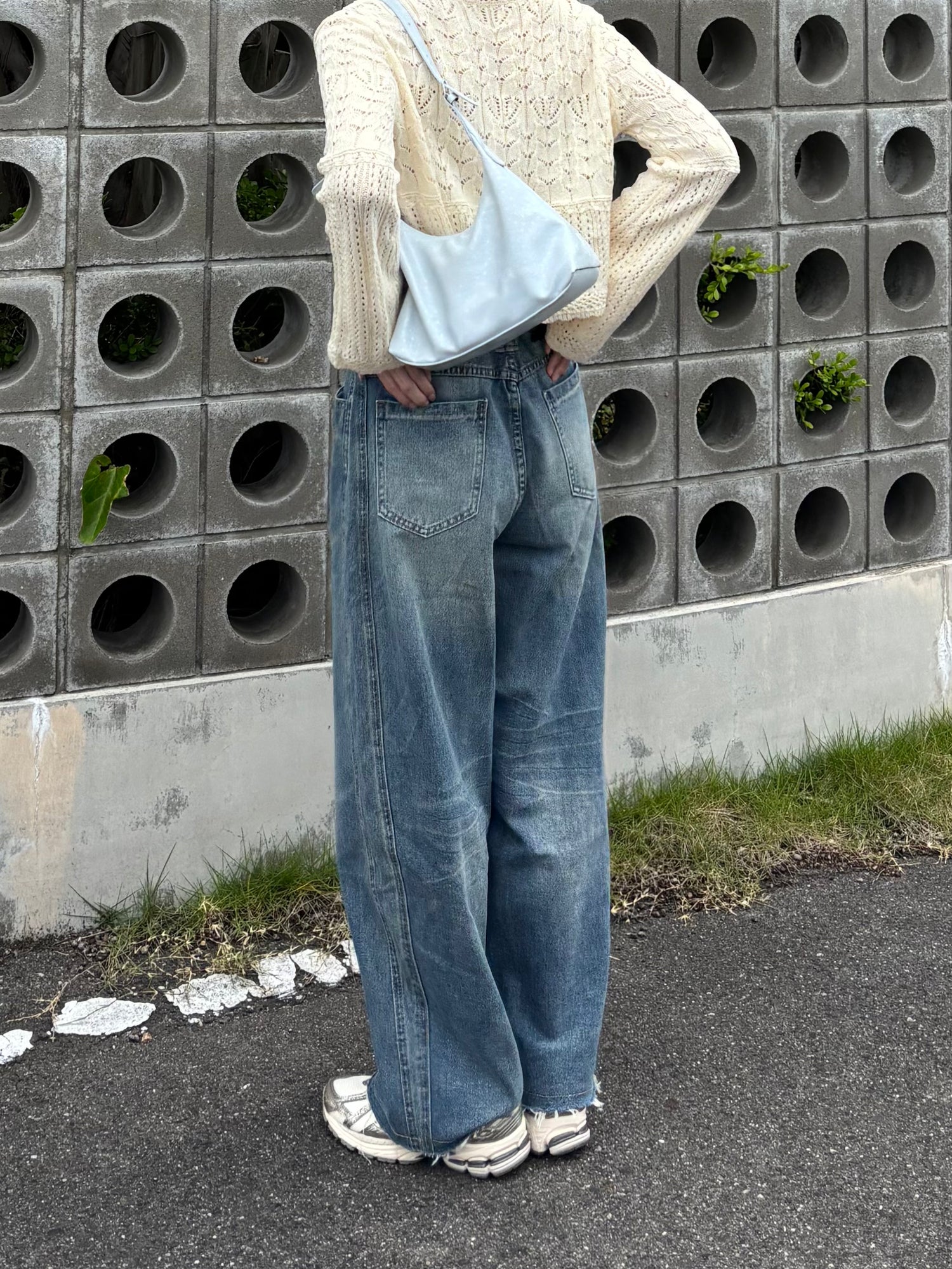 ヴィンテージライクワイドバギーデニムパンツ PO0063