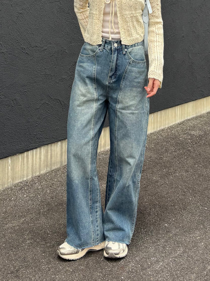ヴィンテージライクワイドバギーデニムパンツ PO0063