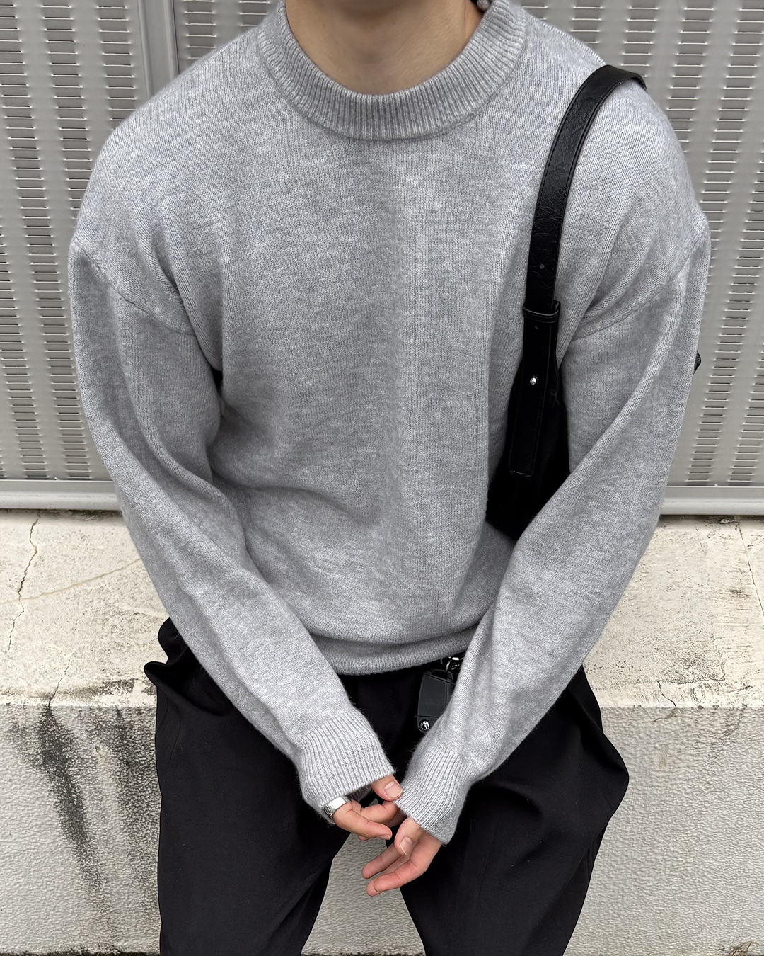 クルーネックニットプルオーバー IK0254
