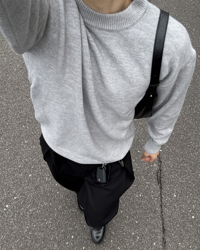 クルーネックニットプルオーバー IK0254