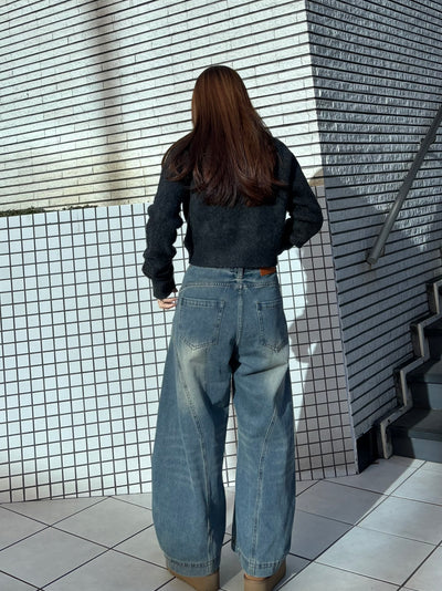 【即納】ラインバルーンデニムパンツ CM0010