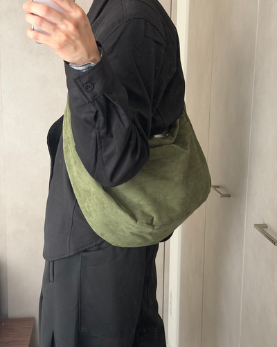 スウェード風シンプルメッセンジャーバッグ YQ0141