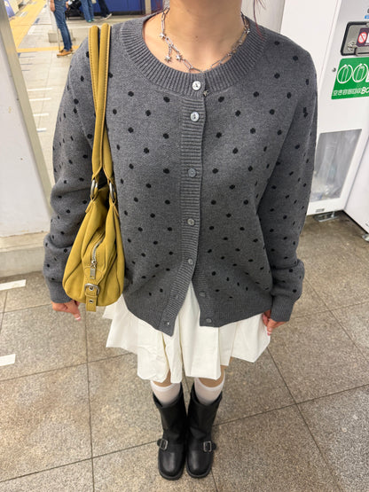 ドットニットカーディガン BB0272