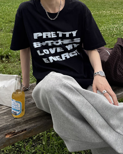 グリッチロゴプリントTシャツ SY0017