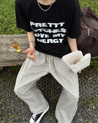 グリッチロゴプリントTシャツ SY0017