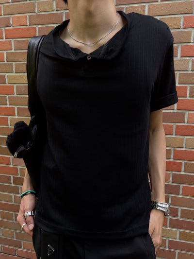 サマーワッフルヘンリーTシャツ HS0183