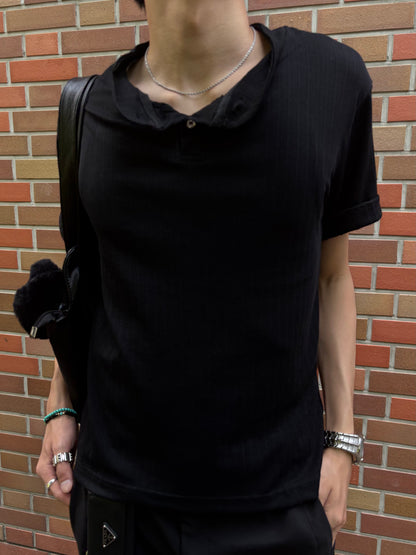 サマーワッフルヘンリーTシャツ HS0183