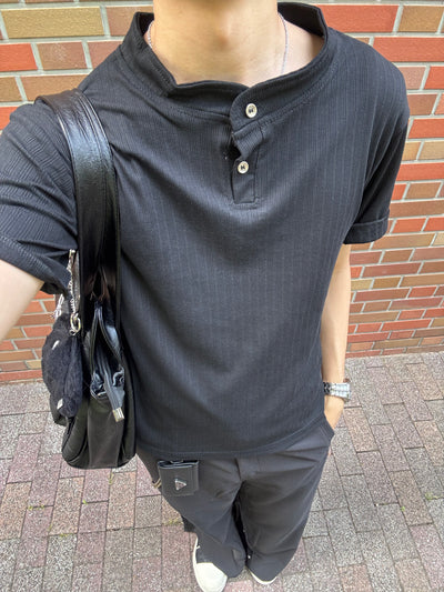 サマーワッフルヘンリーTシャツ HS0183