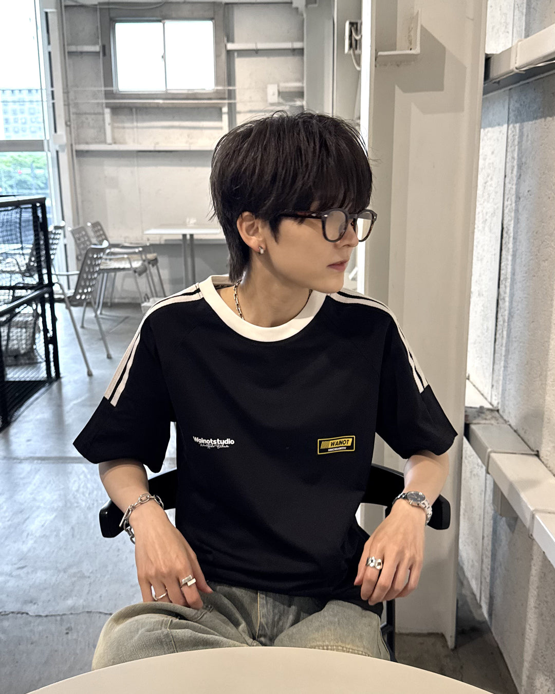 サイドラインオーバーサイズTシャツ SY0016